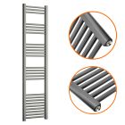 1600 x 400mm Straight White Heated Towel Rail