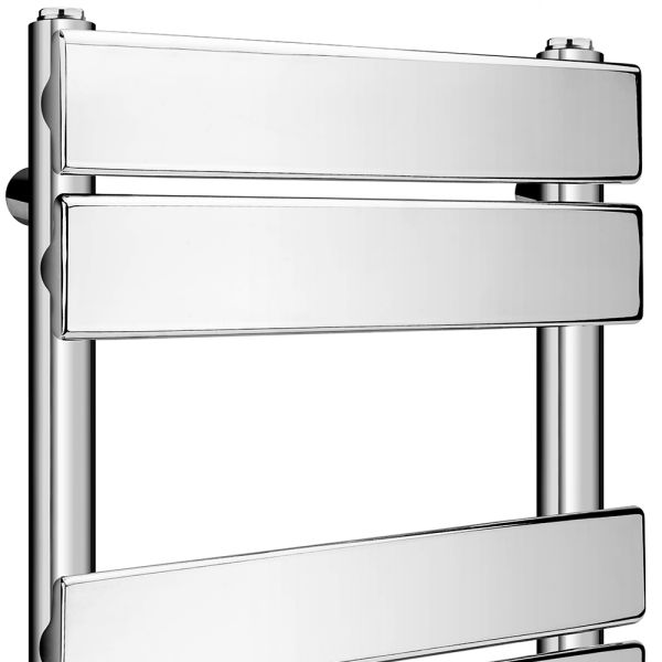 650 x 400mm Flat Panel Chrome Ladder Towel Radiator